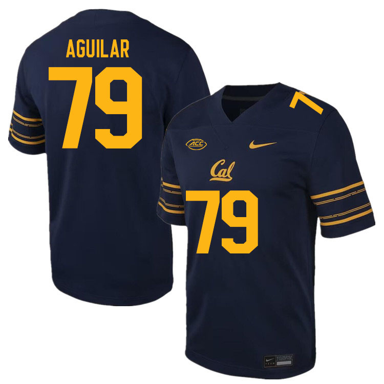 Men #79 Ender Aguilar California Golden Bears ACC Conference College Football Jerseys Stitched Sale-